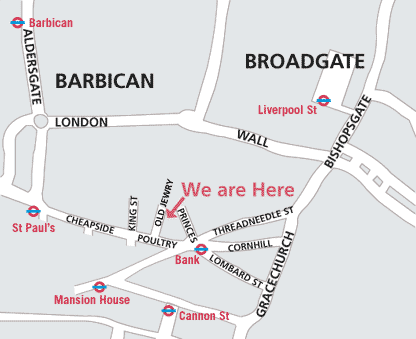 Location map for London office